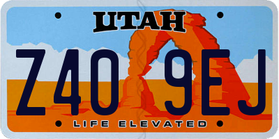 UT license plate Z409EJ