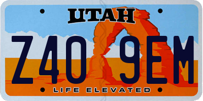 UT license plate Z409EM