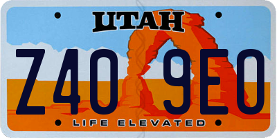 UT license plate Z409EO