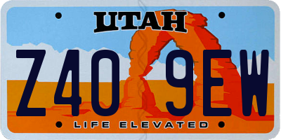 UT license plate Z409EW