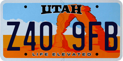 UT license plate Z409FB