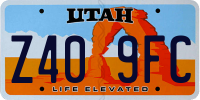 UT license plate Z409FC