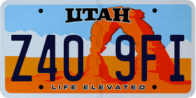 UT license plate Z409FI