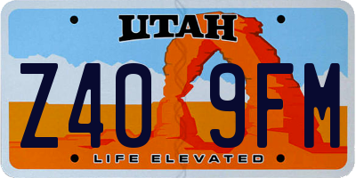 UT license plate Z409FM