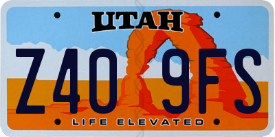 UT license plate Z409FS