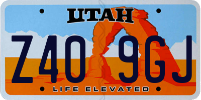 UT license plate Z409GJ