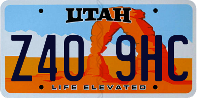 UT license plate Z409HC