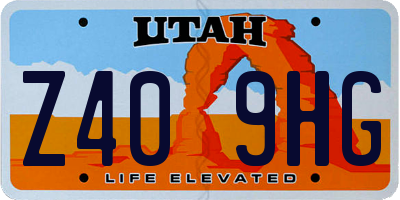 UT license plate Z409HG