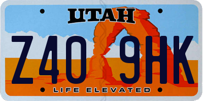 UT license plate Z409HK