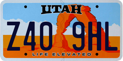 UT license plate Z409HL