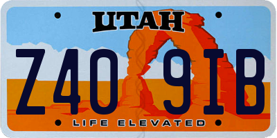 UT license plate Z409IB