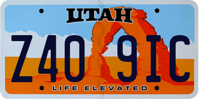 UT license plate Z409IC