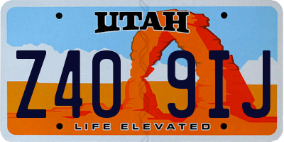 UT license plate Z409IJ
