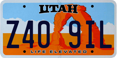 UT license plate Z409IL