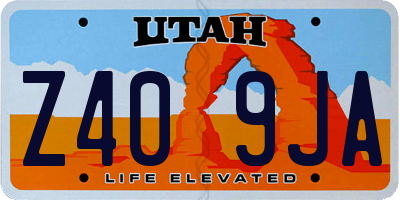 UT license plate Z409JA