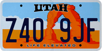 UT license plate Z409JF