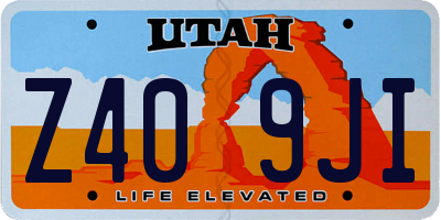UT license plate Z409JI