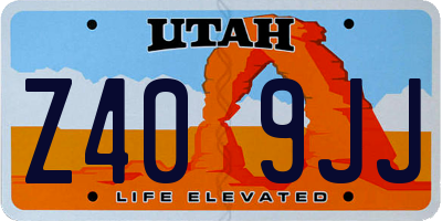 UT license plate Z409JJ