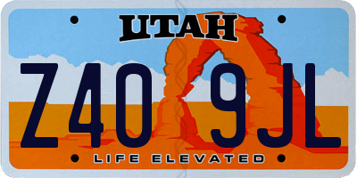 UT license plate Z409JL