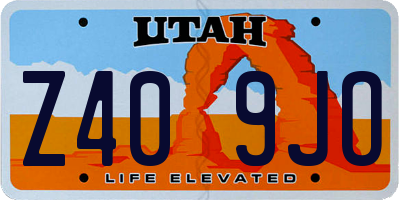 UT license plate Z409JO