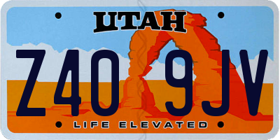 UT license plate Z409JV