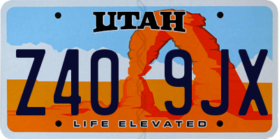 UT license plate Z409JX