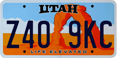 UT license plate Z409KC