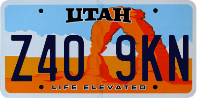 UT license plate Z409KN