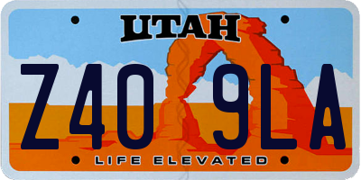 UT license plate Z409LA