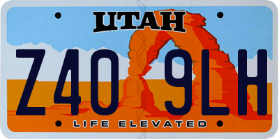 UT license plate Z409LH