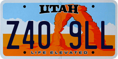 UT license plate Z409LL