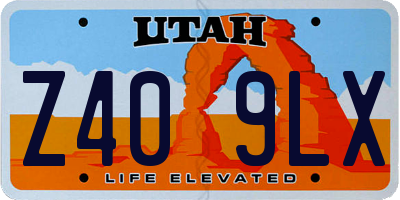 UT license plate Z409LX