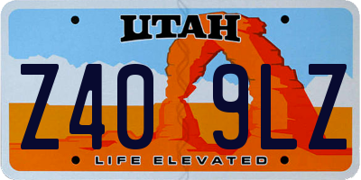 UT license plate Z409LZ