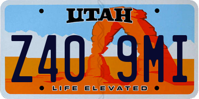UT license plate Z409MI