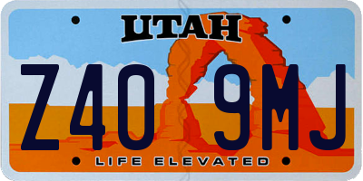 UT license plate Z409MJ