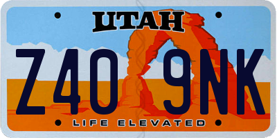 UT license plate Z409NK