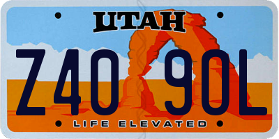 UT license plate Z409OL