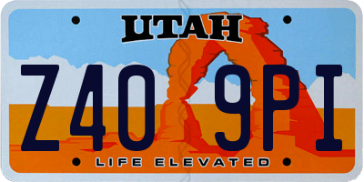 UT license plate Z409PI