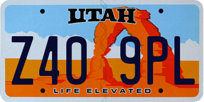 UT license plate Z409PL