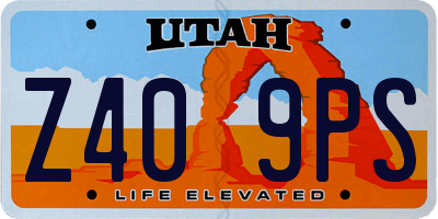 UT license plate Z409PS