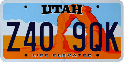 UT license plate Z409QK