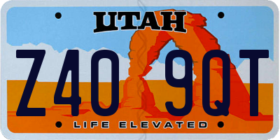 UT license plate Z409QT