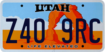 UT license plate Z409RC
