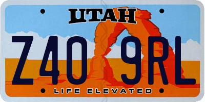 UT license plate Z409RL