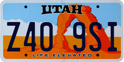 UT license plate Z409SI