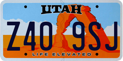 UT license plate Z409SJ