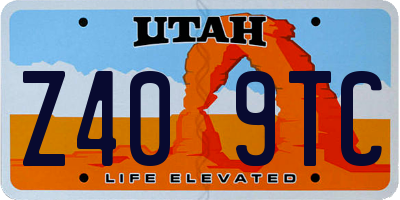 UT license plate Z409TC