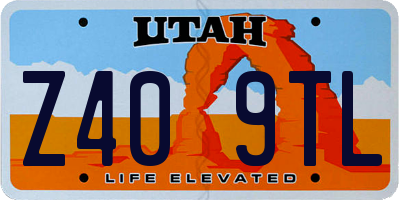 UT license plate Z409TL