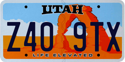 UT license plate Z409TX