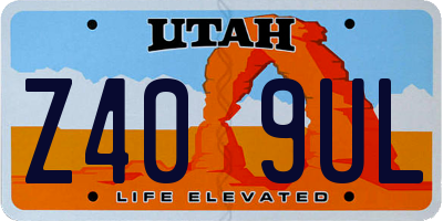 UT license plate Z409UL
